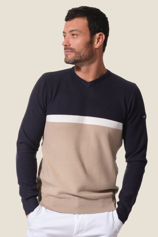 Pull homme en maille piquée Darragon