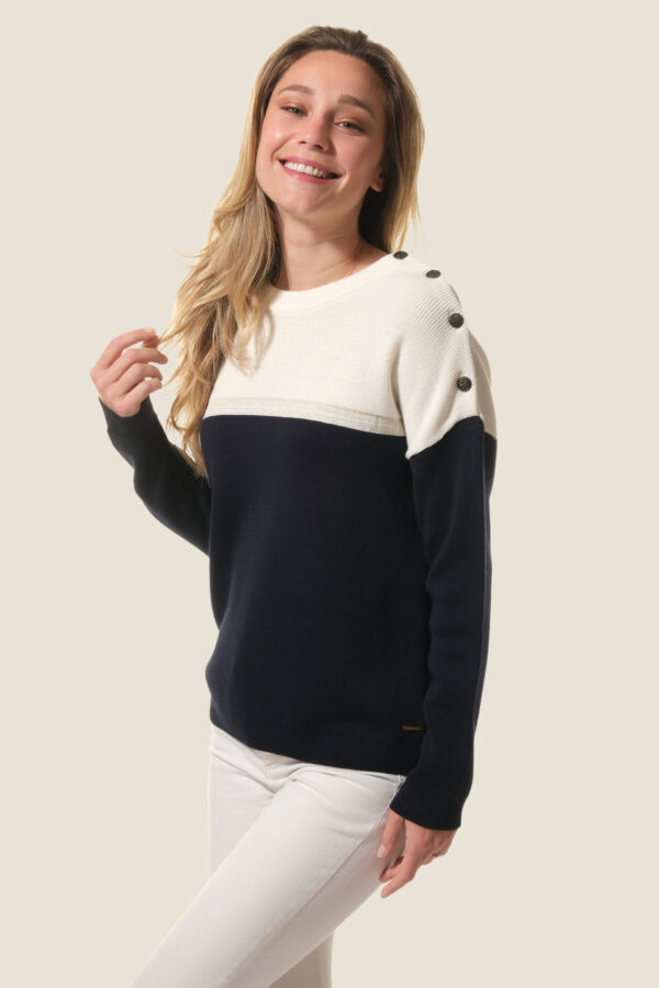 Pull femme col rond en maille Suzelle