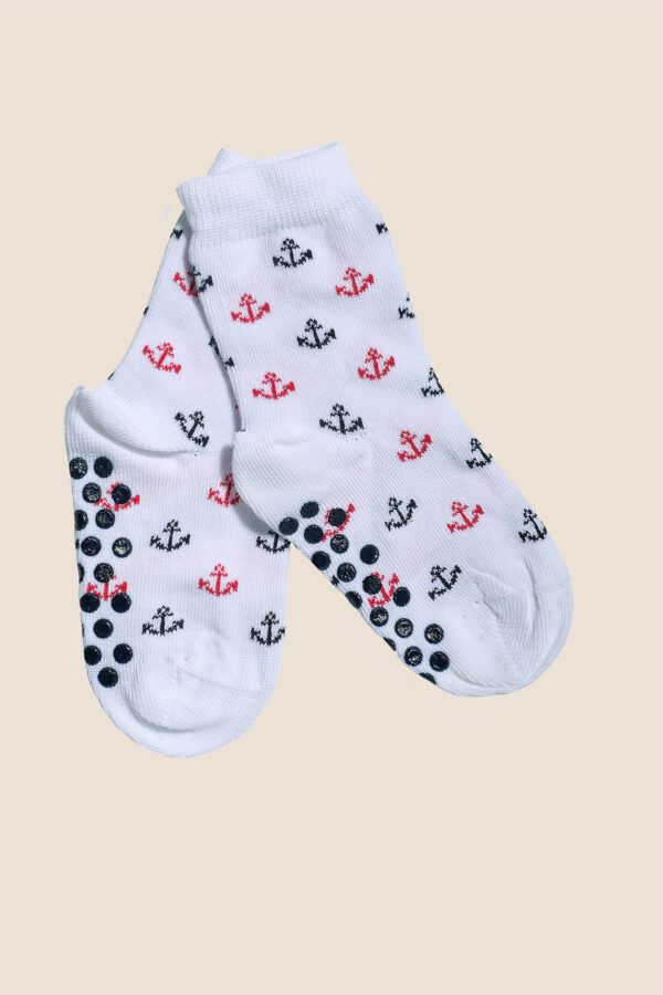 Chaussettes antidérapantes motif ancre